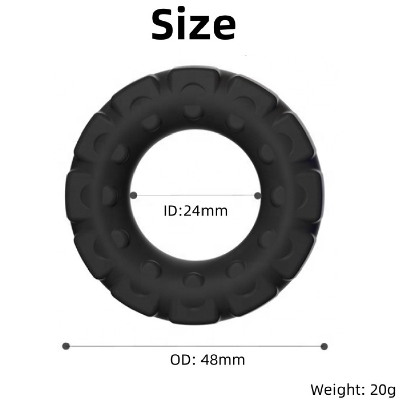 Wholesale Men's Soft Silicone Tyre Cock Ring Sex Toys Delay Ejaculation Feature