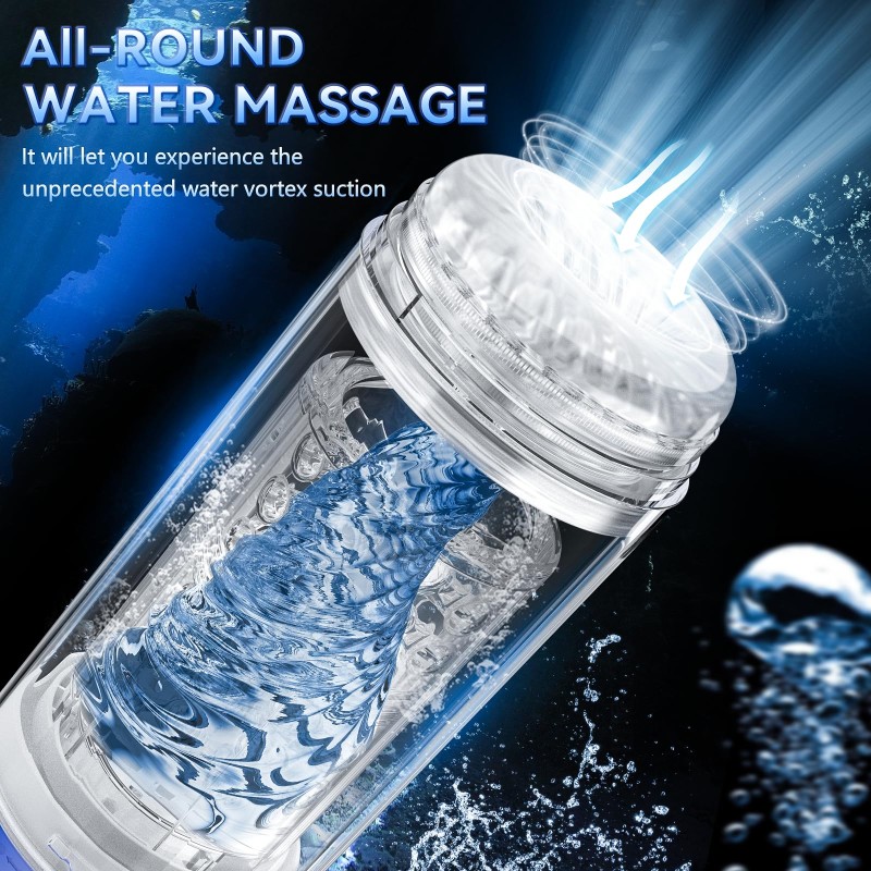 Waterproof Spa Massager Pocket Pussy Stroker Sex Machine Penis Pump Sucking Rotating Automatic Male Masturbator Sex Toys for Men
