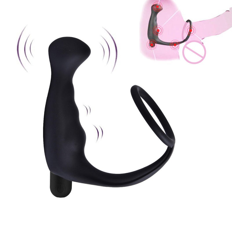 Men's Prostate Vibrator Frequency Conversion Massager Wearable Silicone Anal Plug Adult Sex Toy