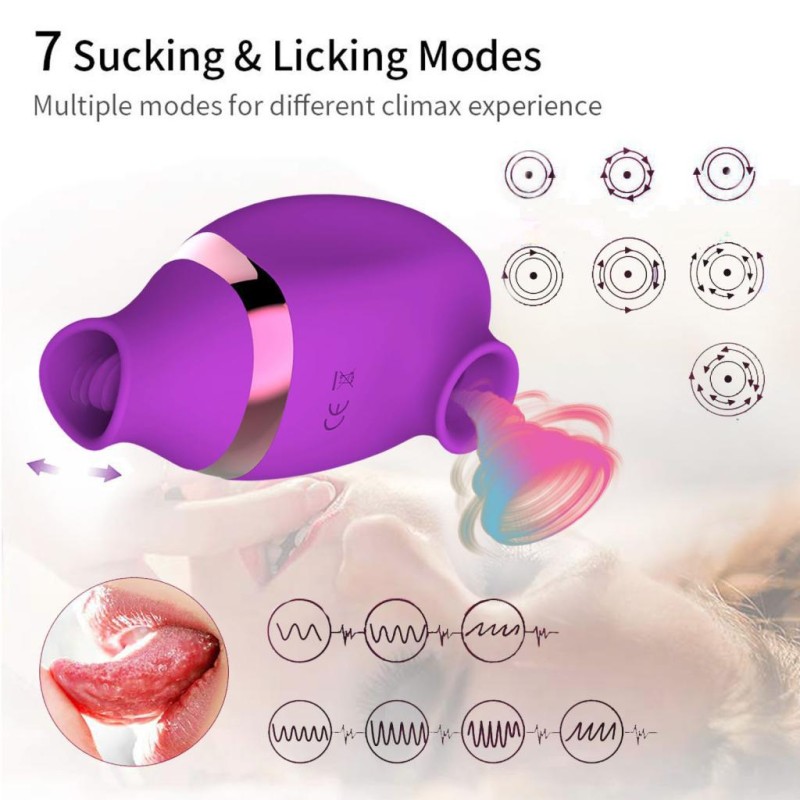 Licking Vibrator Charging Dual Head Sucking Mini Second Trendy Female Masturbation Clitoral Stimulation Vibrator Wholesale