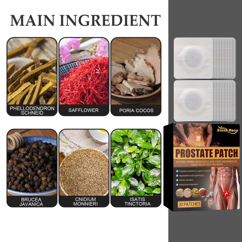 South Moon Prostatic Navel Plaster Natural Relieve Urinary Plaster Prostate Treatment Herbal Prostate Cushion Male Health Patch