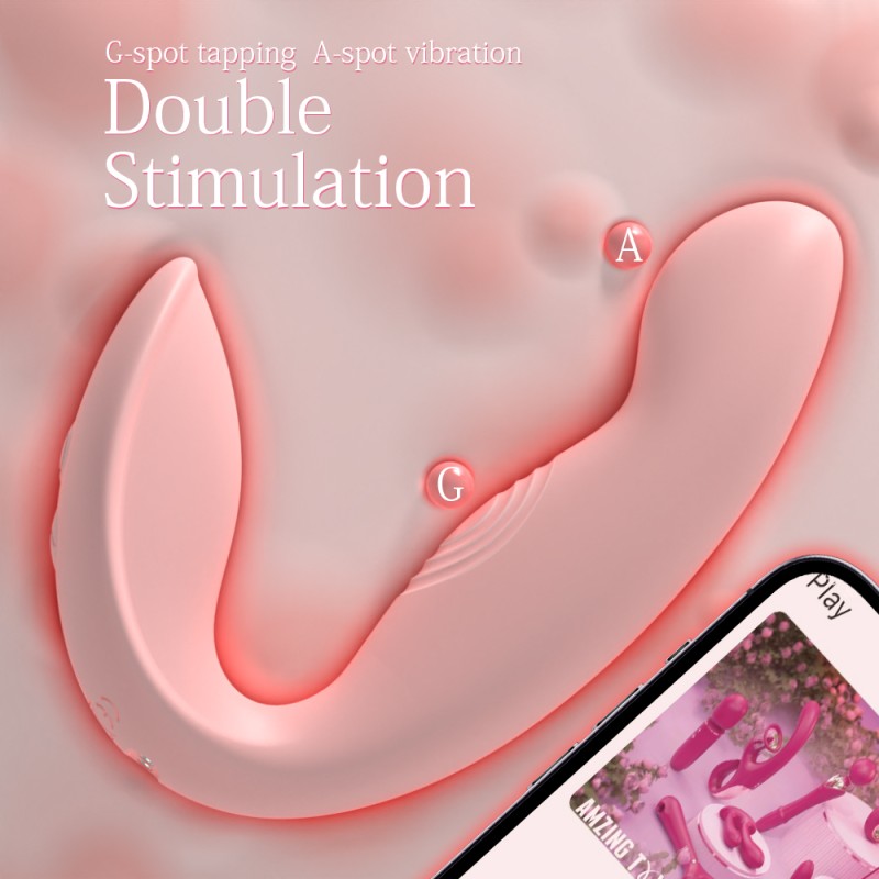 Best-Selling OEM/ODM App Control Dual Stimulator Multi-Platform Vibrating G-Spot Clitoris Vaginal Vibrators Factory Price