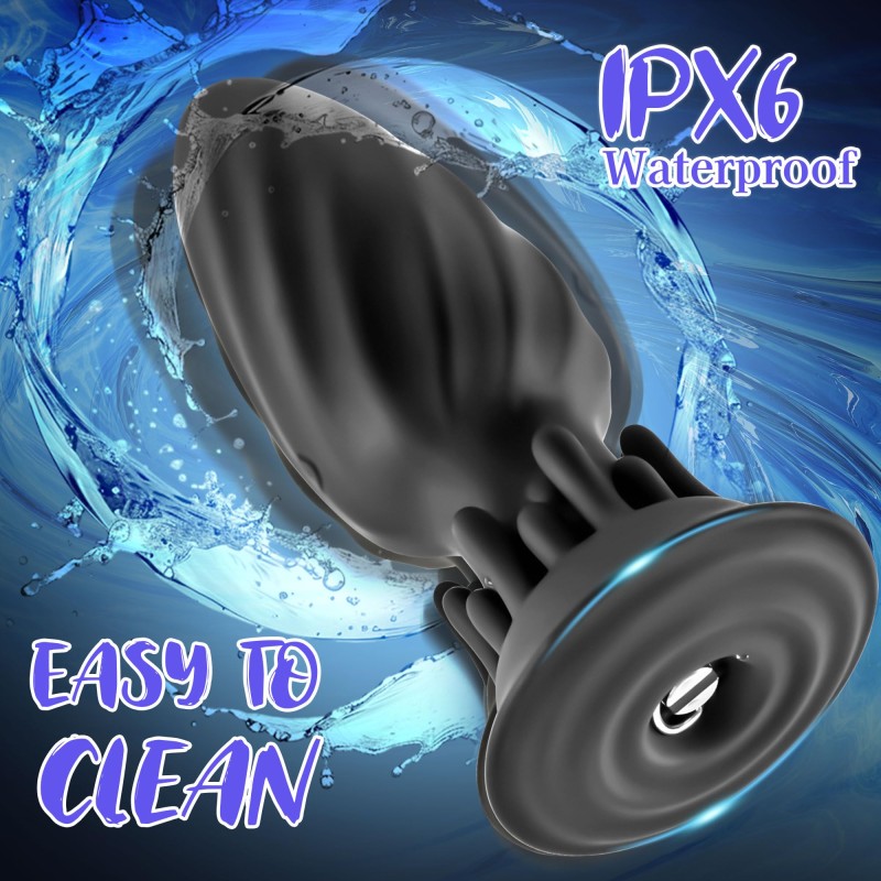 Vibrating Butt Plug Anal Dildo Remote Control Prostate Massager Anal Plug Adult Sex Toy with 10 Rotation and Vibration Modes