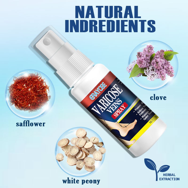 Varicose Vein Spray Vasculitis Phlebitis Spider Legs Soothing Blood Vessel Bulging Redness Leg Body Care Veins Spray