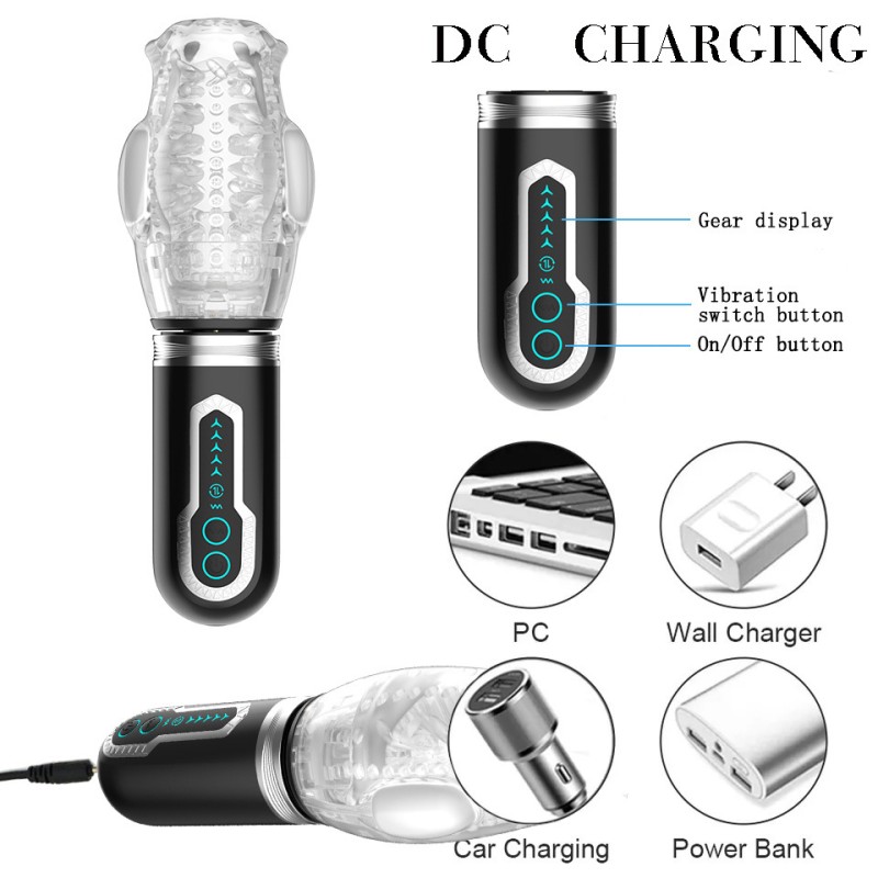 Rotating Electric Thrusting Telescopic Masturbators Men's Sex Toys with Cup for Male Masturbation