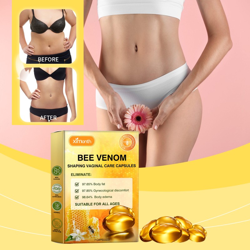 Bee Venom Body Shaping Vaginal Care Tightening Capsules Women Body Private Vaginal Tighten Melts Vagina Shrinking Detox Capsule