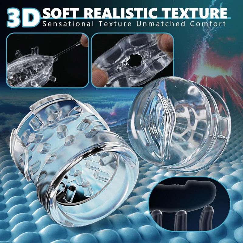 10 Vibration 5 Thrusting Rotating Modes Pocket Pussy Electric Male Stroker Toy TPE Automatic Male Masturbator Adult Sex