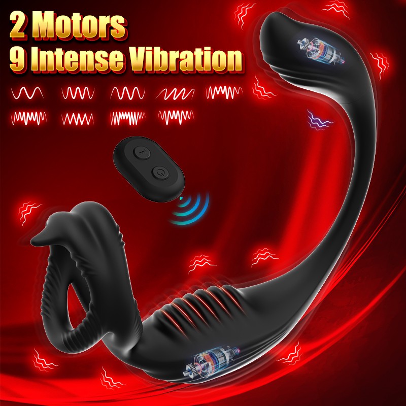 Men's Prostate Vibrator Frequency Conversion Massager Wearable Silicone Anal Plug Adult Sex Toy