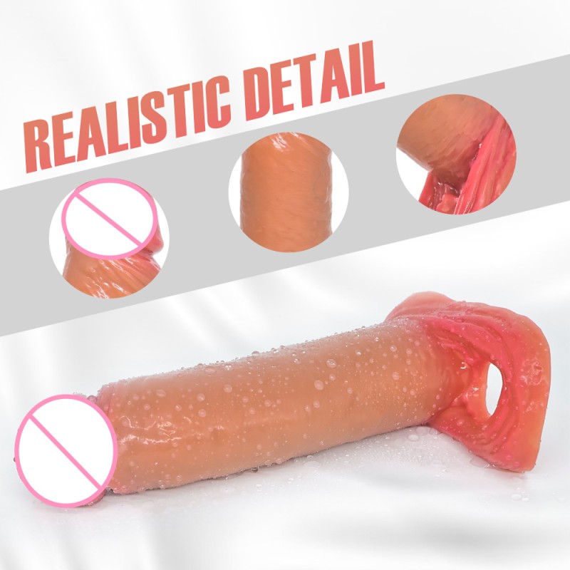 Wear Liquid Silicone Wolf Tooth Suit to Simulate a Hollow and Enlarged Penis