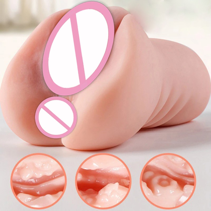 Oral Male Double Masturbation Soft Stick Sex Toys for Men Deep Throat Sex Realistic  Real Pussy