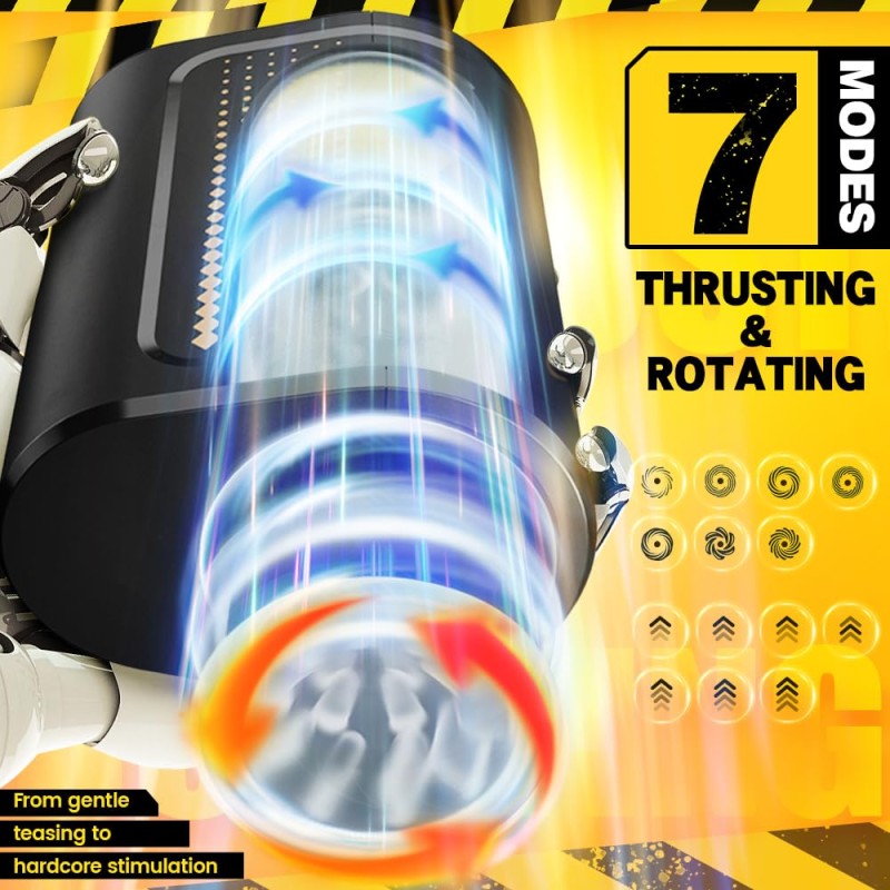 3D Realistic Vagina Pocket Pussy Male Stroker Adult Sex Toy Through-open Thrusting Rotating Automatic Masturbator Cup for Men