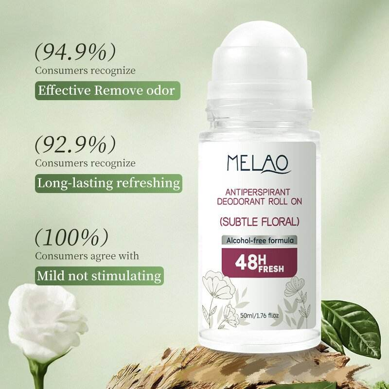 MELAO High-quality Body Care 48-hour Long-lasting Fragrance Antiperspirant Deodorant Roller Ball Stick Mild Non-irritating