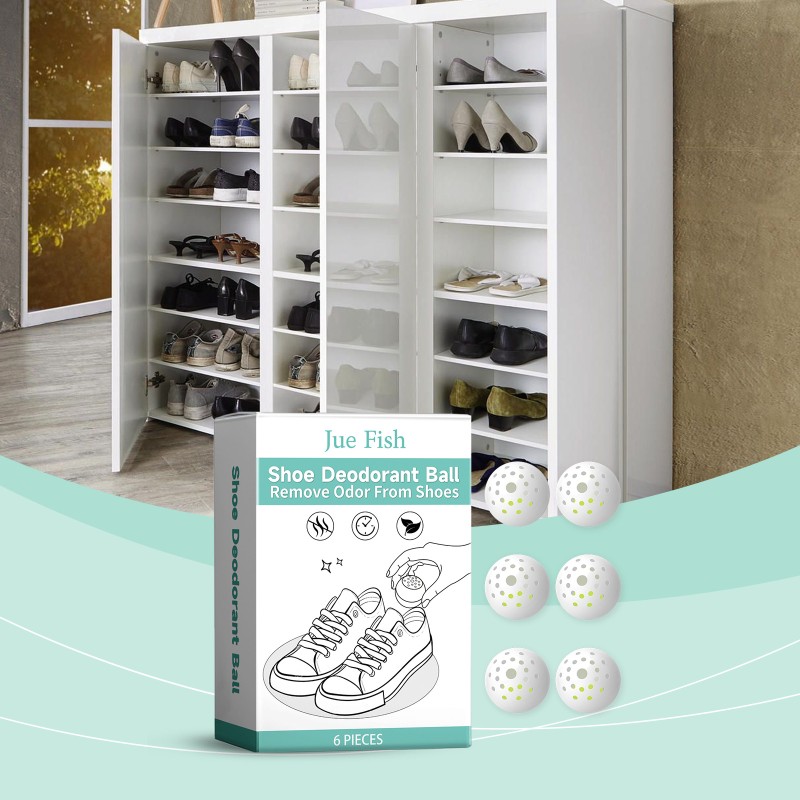 JUE FISH Shoe Socks Deodorant Balls Shoe Cabinet Solid Air Freshener Fragrance Sneaker Deodorizer Sneakers Remove Odor Ball