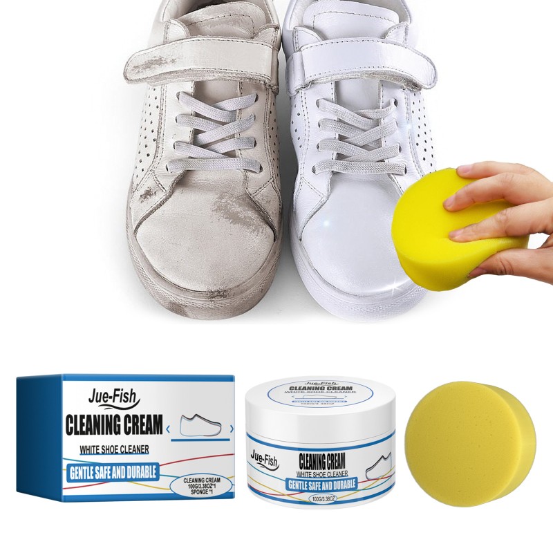 Jue Fish Washing-free Balm Deep Cleaning Sneakers Shoes Balm White Shoes Instant Cleaner Cream Kit