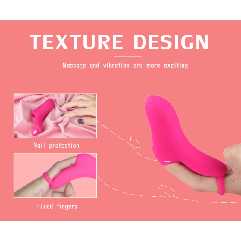 Finger Vibrator Finger Massager Stimulator with 9 Kinds of Silicone Finger Vibrator Mode Sex Dildos Toys Suitable for G-Spot C