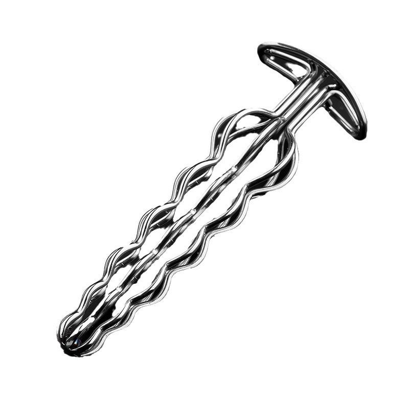 Six Ball Hollowed Out Anal Plug with Posterior Expansion for Adult Sex Toys