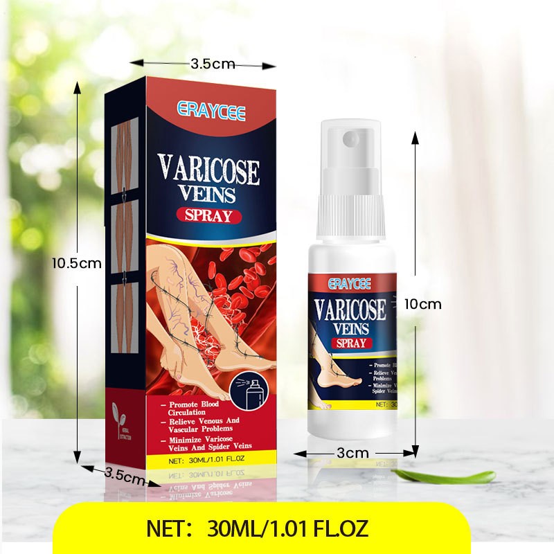 Varicose Vein Spray Vasculitis Phlebitis Spider Legs Soothing Blood Vessel Bulging Redness Leg Body Care Veins Spray