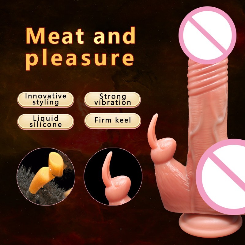 Rotating Rabbit Silicone Dildo Vibrator Soft Adult Sex Toy for Female Masturbator Clitoris Vagina Orgasm