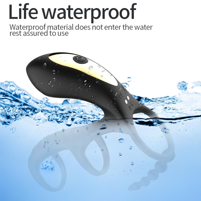 SHIDUNSI Delay Ejaculation Penis Rings Massager Wireless Remote Control G-spot Vibrators Multifrequency Mode Sex Toys