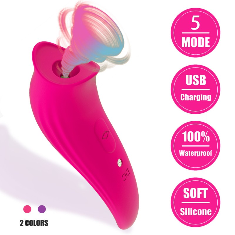 Sucker 5-speed Vibrator Honey Teasing Stimulation Magnetic Suction Charging Vibrator Adult Product
