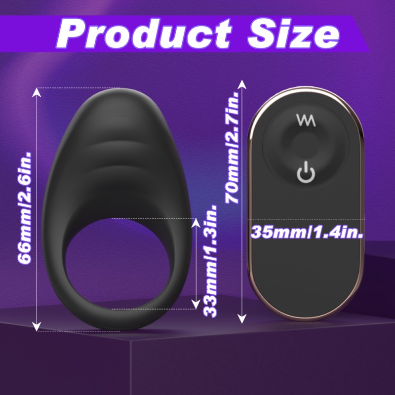 SHIDUNSI Remote Control Couple Sharing Cock Ring Penis Ring Extreme Flapping Vibration Elastic Silicone Sex Toys for Men