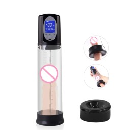 Pull Rod with Watch Booster Pump Vibration Sex Dildo Enlargement, Vibration Mode Penis Enlargement Pump for Man