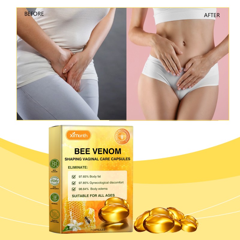 Bee Venom Body Shaping Vaginal Care Tightening Capsules Women Body Private Vaginal Tighten Melts Vagina Shrinking Detox Capsule