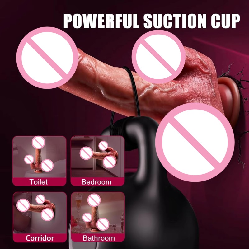 Realistic Silicone Remote Control Vibrator Big Dildo Sex Toy for Women Thrusting Tongue Licking Dildo Masturbator