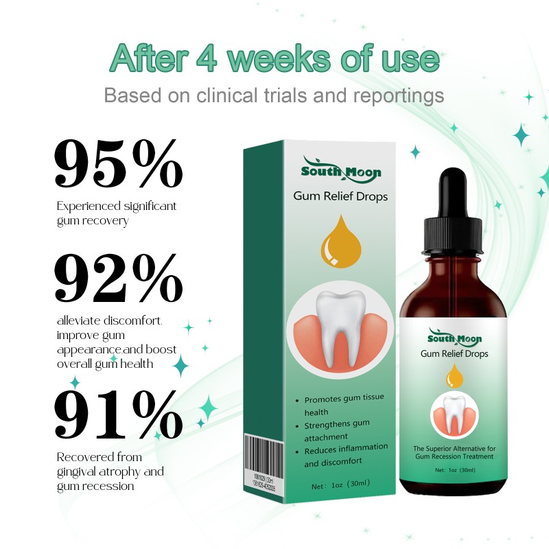 South Moon 100% Natural Instant Relieve Periodontal Blistering Gum Care Gingival Repairing Toothache Pain Gum Relief  Drops