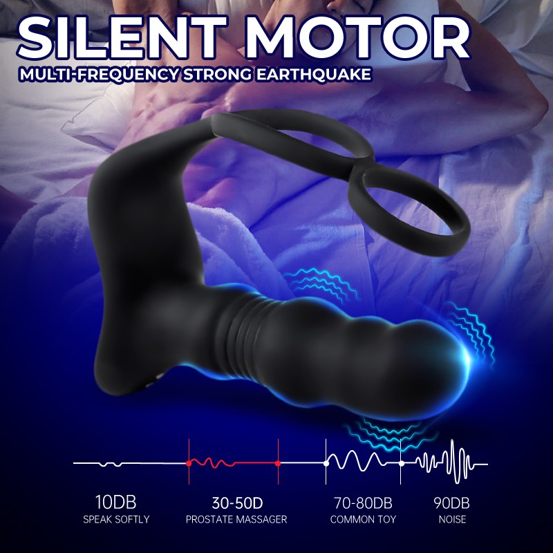 Men's Prostate Vibrator Frequency Conversion Massager Wearable Silicone Anal Plug Adult Sex Toy
