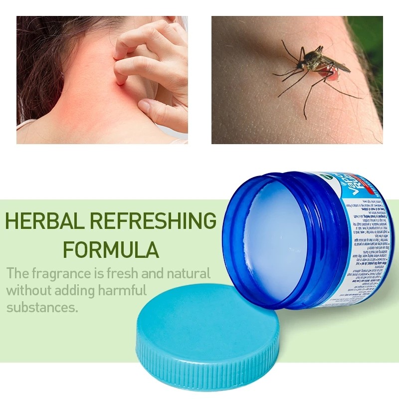 Vapour Rub White Cooling Balm Herbal Cream Refresh Ointment Cold Muscle Aches Pain Essential Oil 50g