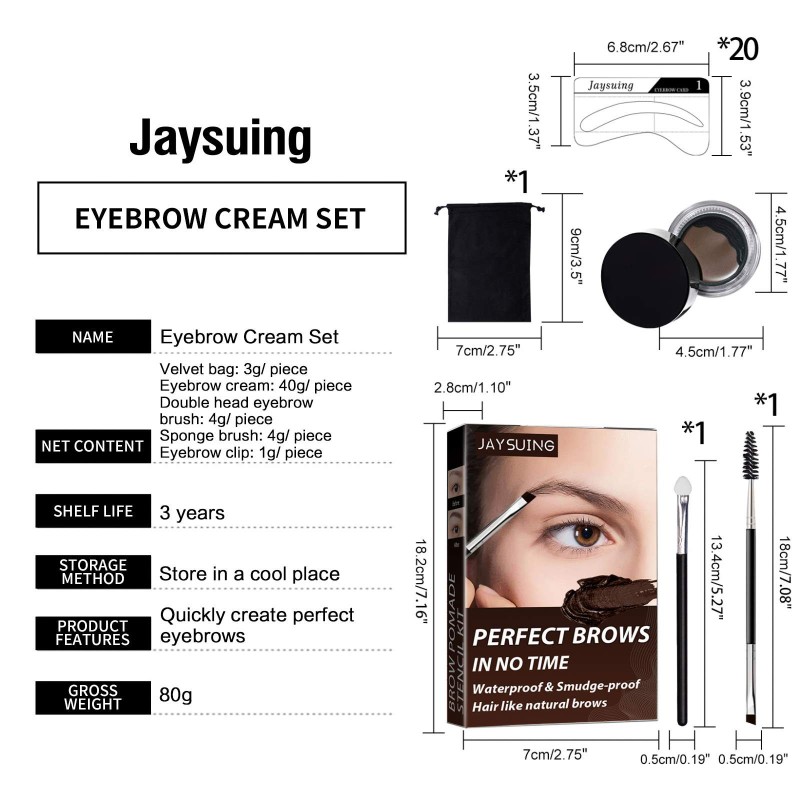 Eyebrow Stamp Kit Factory - Jaysuing One Step Shaping Waterproof Contour