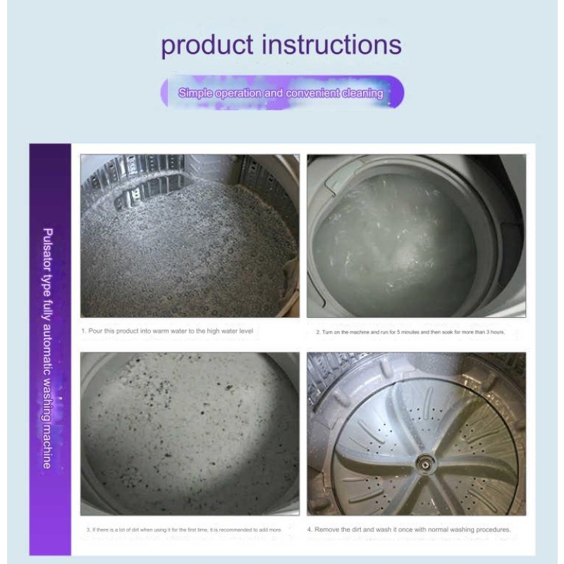 Washing Machine Cleaner Manufacturer - 80g Drum Automatic Cleaner