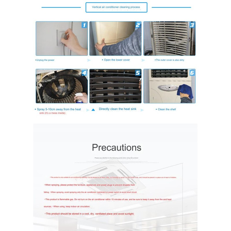 Air Conditioner Cleaner Supplier - Remove Odor Multifunctional Foam 600ml