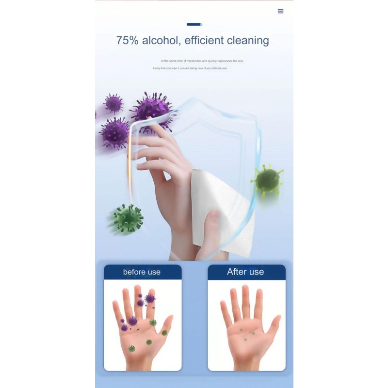 Baby Wipes Manufacturer - 80sheets Sterilized Clean Flushable Wipes