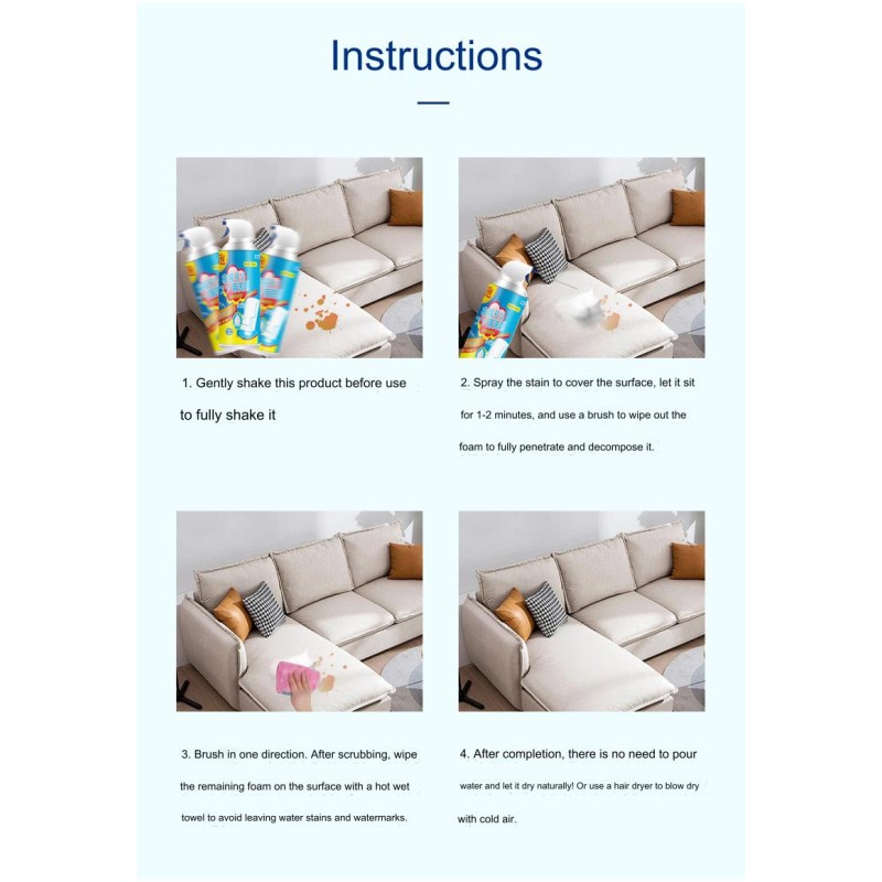 Carpet Cleaner Factory - 450ml Fabric Cleaning Spray Sofa Cleaner