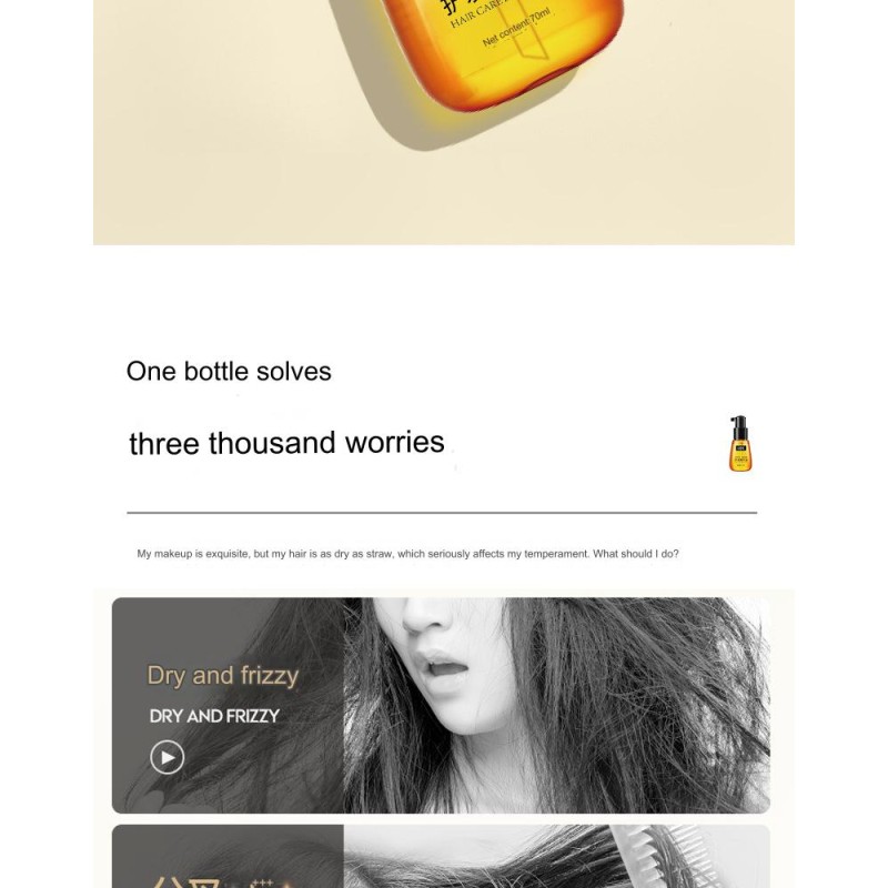 Hair Serum Supplier - 70ml for Curly Hair Frizz Growth Serum