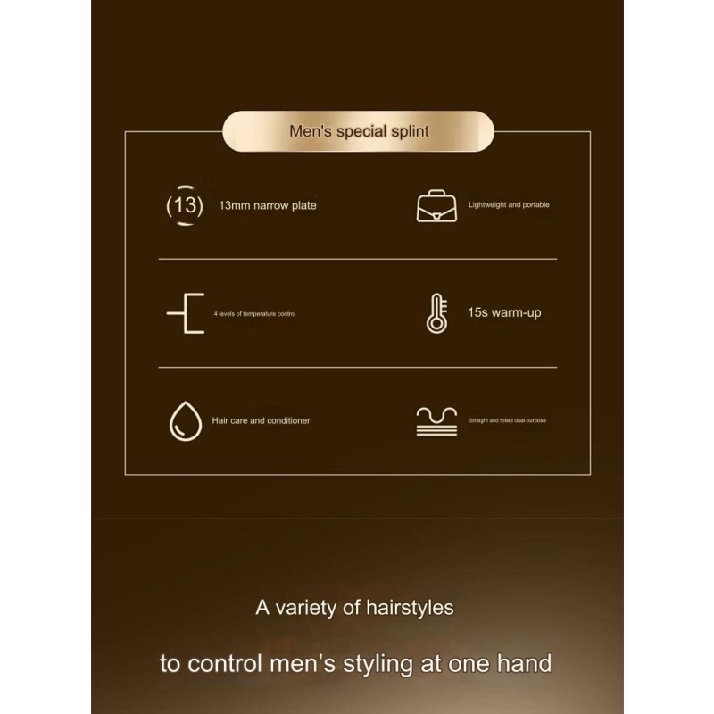 Mini Hair Straightener Supplier - Men's Portable Flat Iron Straightener