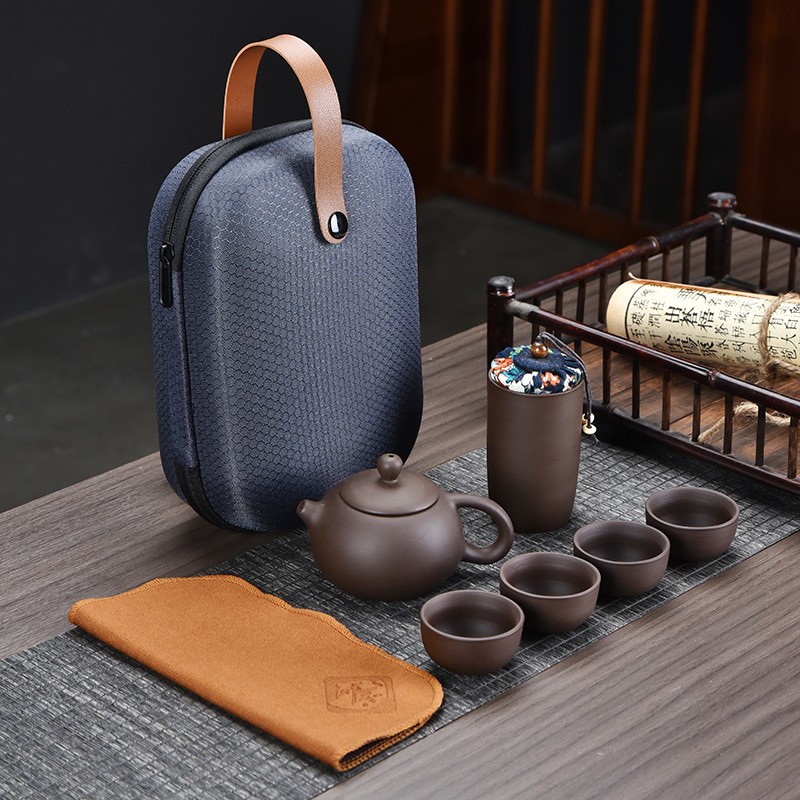 Tea Set Supplier - Handmade Portable Ceramic Cup Luxury Gift Box