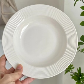 Steak Plate Factory - Wholesale Eco-Friendly Round White Porcelain