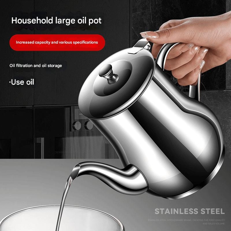Oil Container Manufacturer - Food-grade Stainless Steel Jug with Filter