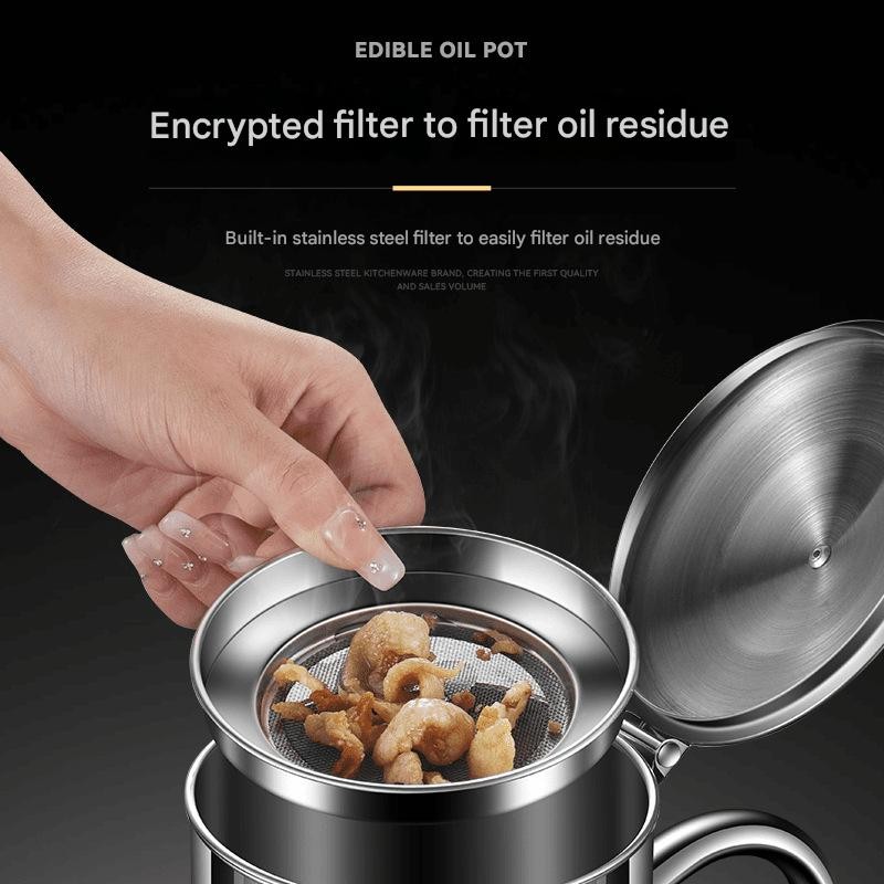 Oil Container Manufacturer - Food-grade Stainless Steel Jug with Filter