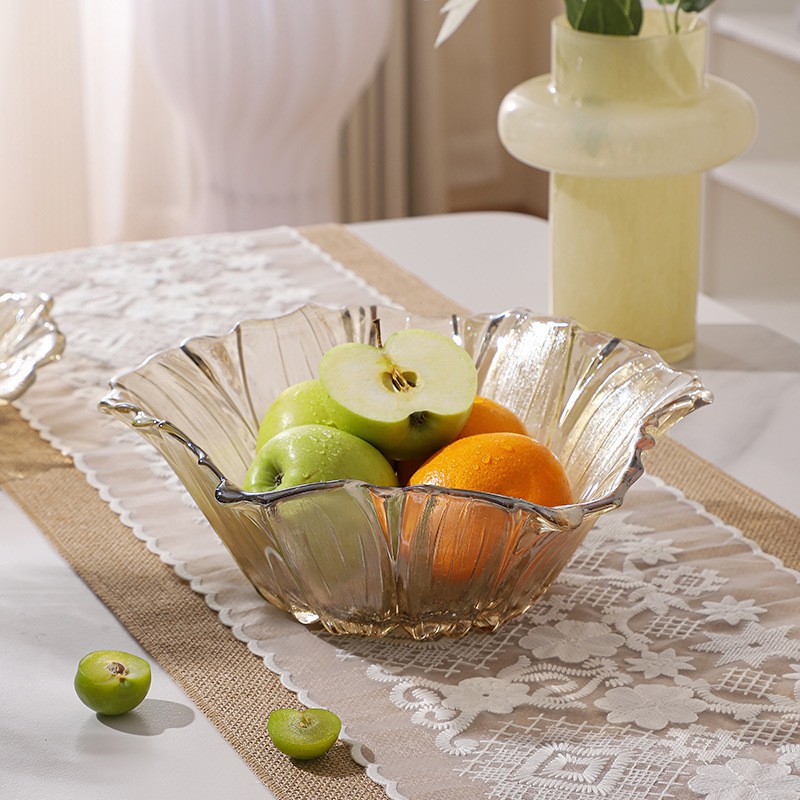 Glass Fruit Tray Manufacturer - Light Luxury Simple Snack Tray
