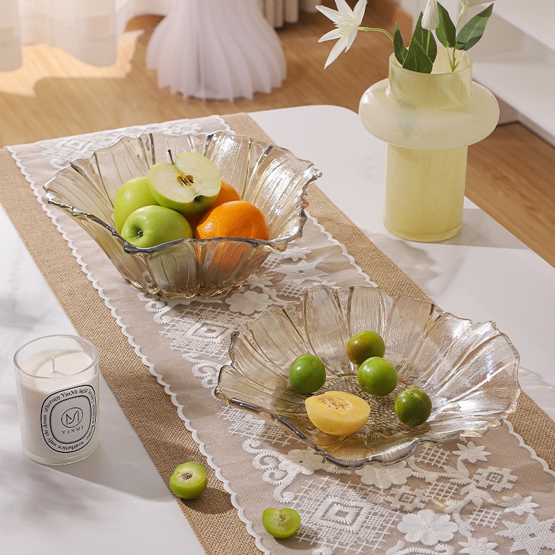 Glass Fruit Tray Manufacturer - Light Luxury Simple Snack Tray