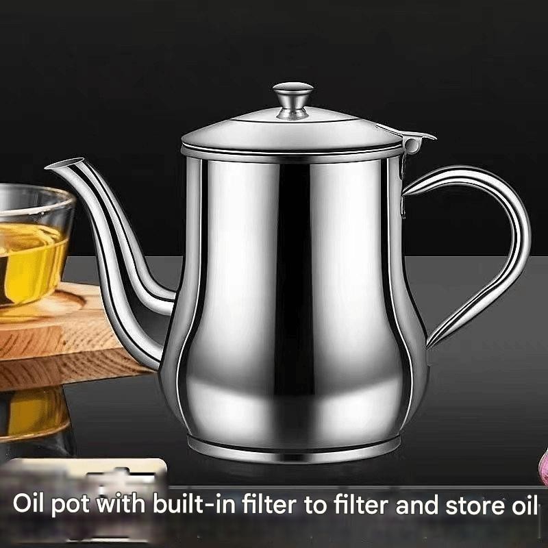 Oil Container Manufacturer - Food-grade Stainless Steel Jug with Filter