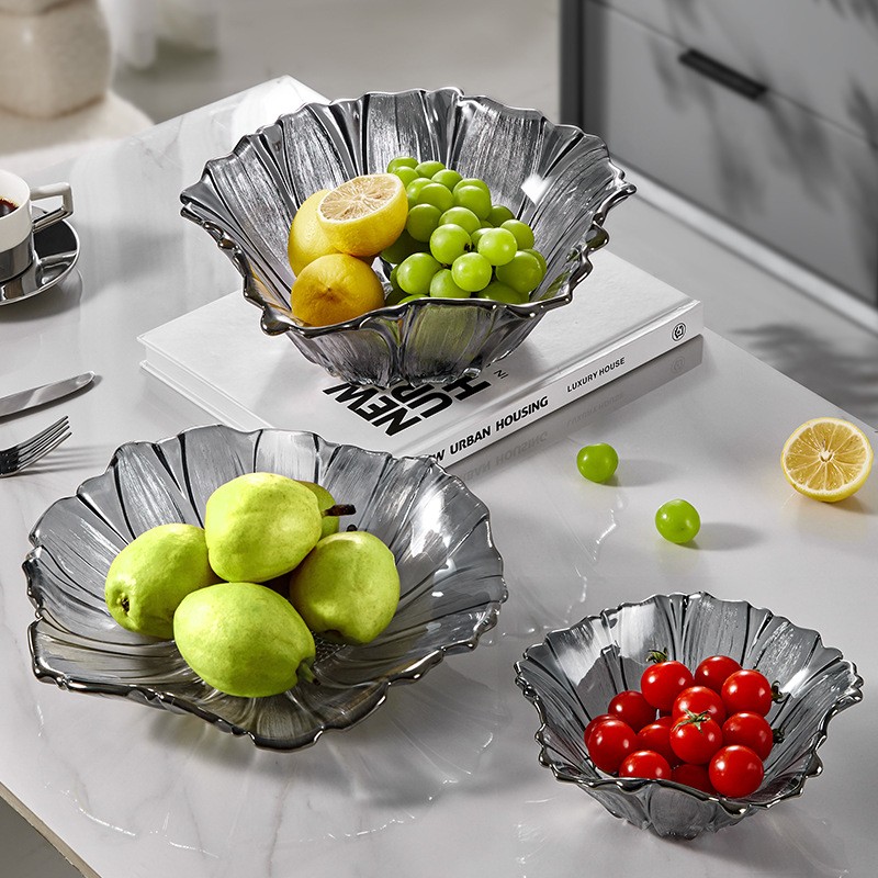 Glass Fruit Tray Manufacturer - Light Luxury Simple Snack Tray