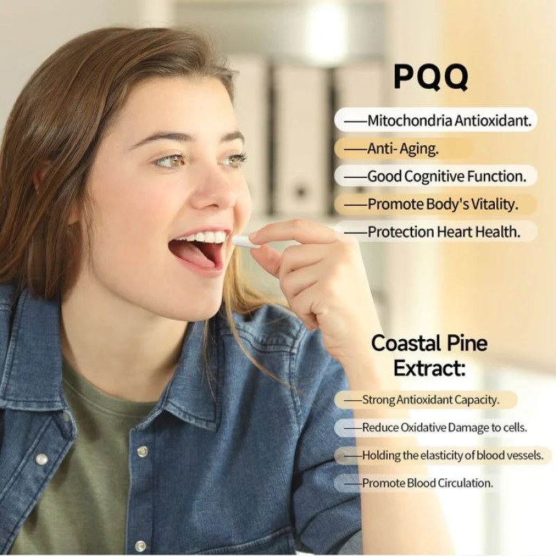PQQ Capsules Manufacturer - OEM 20mg Coastal Pine Mitochondrial Health