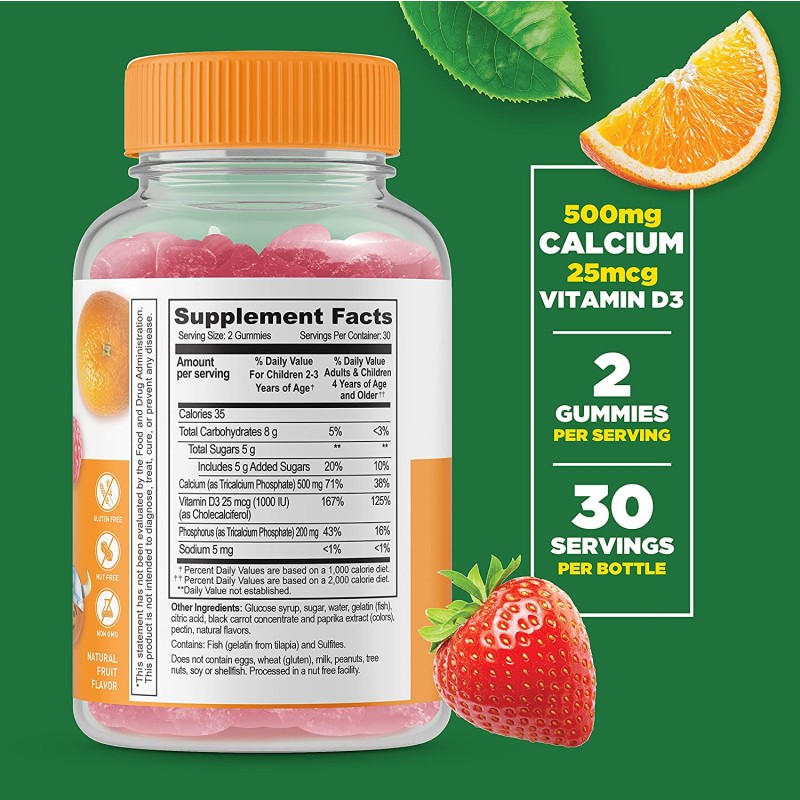 Kids Gummies Manufacturer - Great Tasting Calcium VD3 VK2 Gelatin