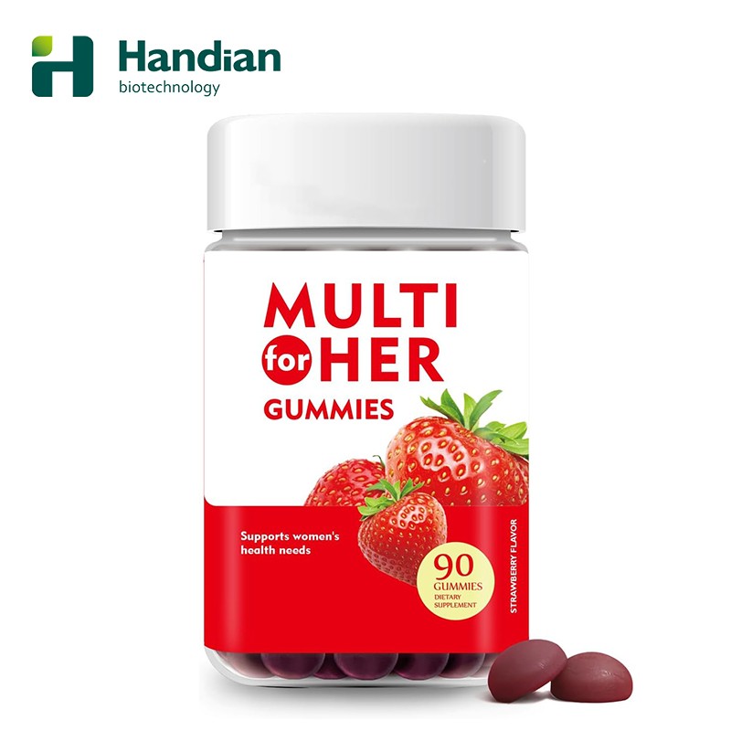 Women's Gummies Manufacturer - Multivitamin Calcium D3 K2 Strawberry Heart