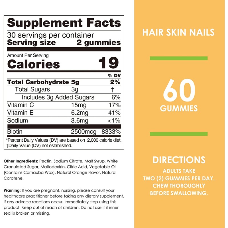 Hair Gummies Supplier - OEM Vegan Vitamin C Normal Hair Growth